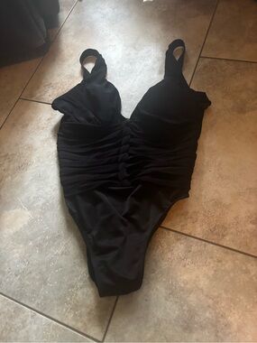Magicsuit Black One-Piece Swimsuit with Subtle Ruched Braided Detail